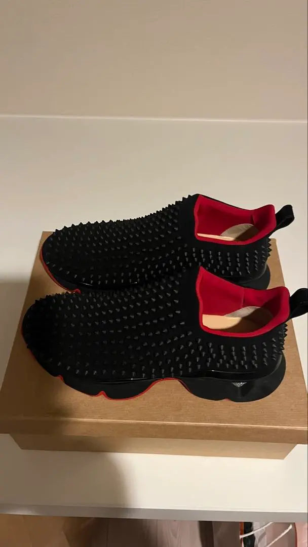 Christian Louboutin Spike Studded Scuba Sneakers