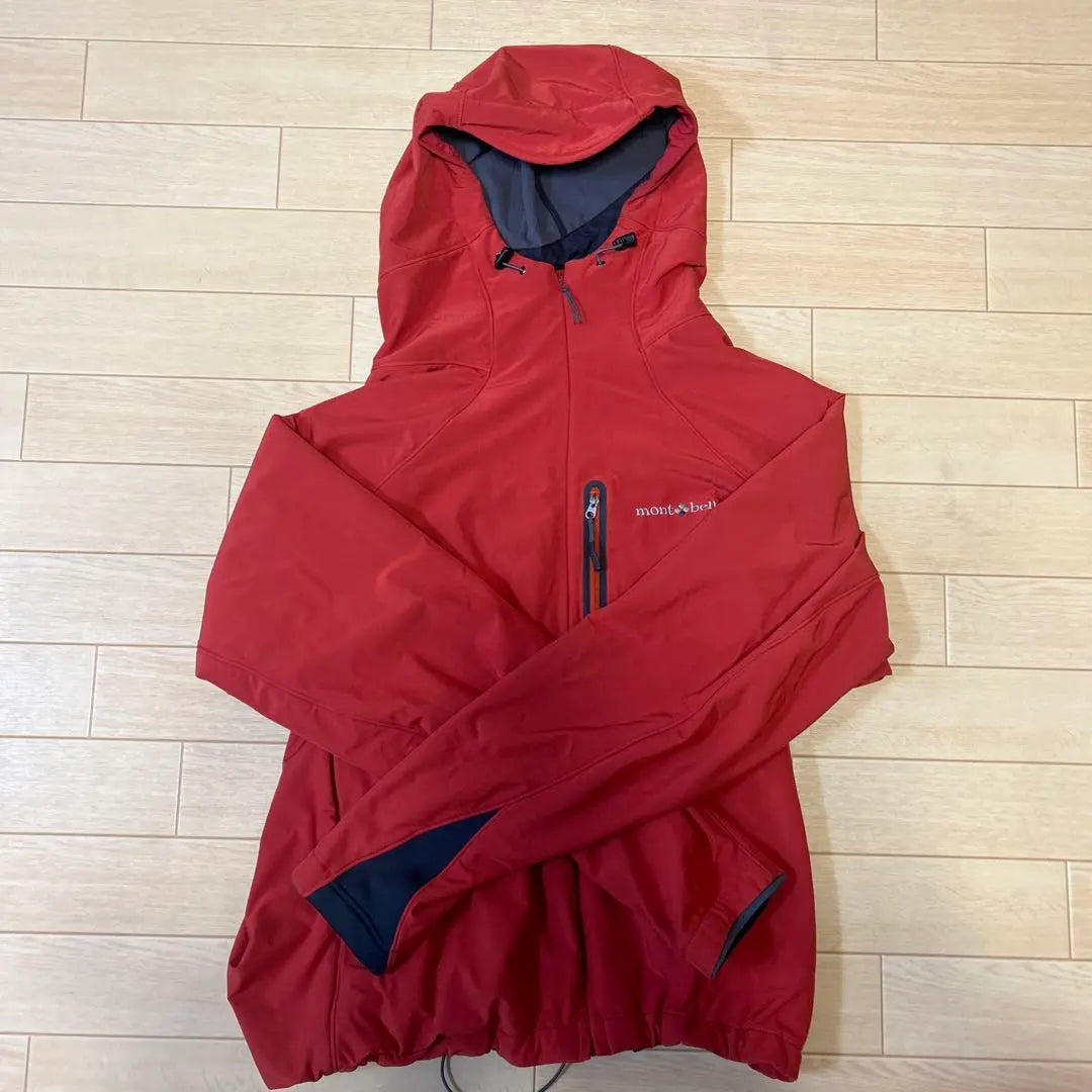 mont-bell red jacket hooded