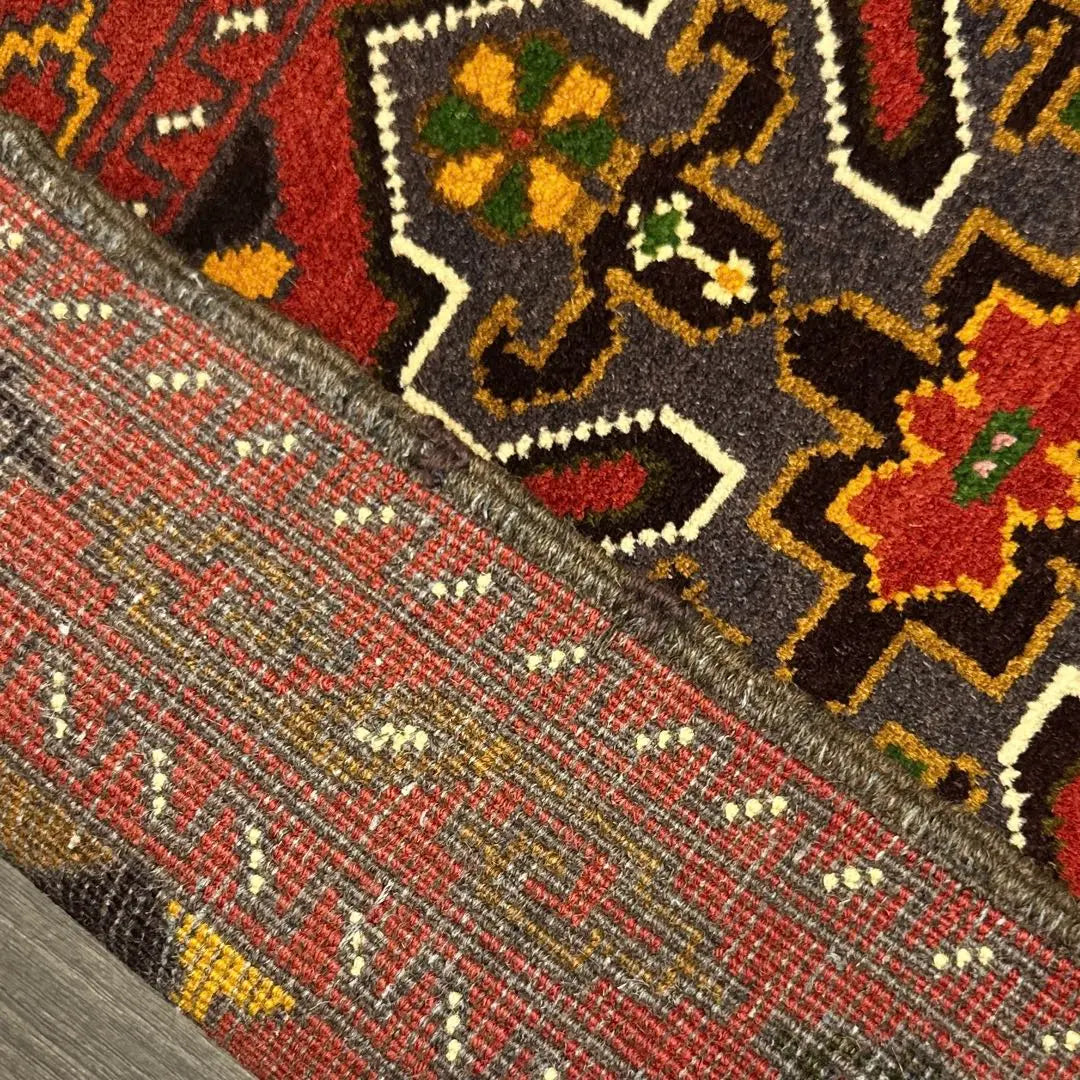 67cmx50cm Tribal Rug Persian Balluch Rug Hand Woven Rug Vintage Rug | 67cmx50cmトライバルラグペルシャバルーチ絨毯手織り絨毯ヴィンテージ ラグ