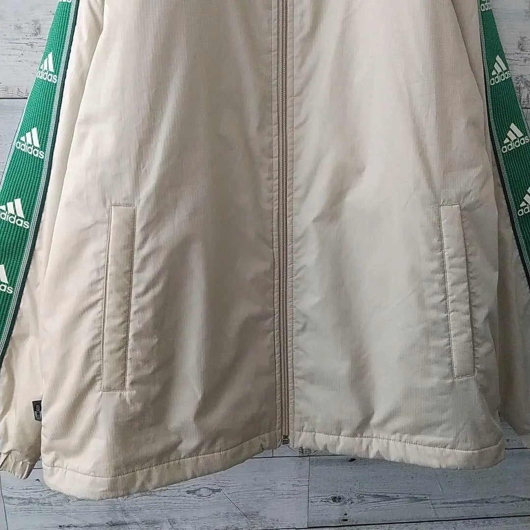 Rare color ☆90s Adidas embroidered logo detachable hood padded jacket jersey