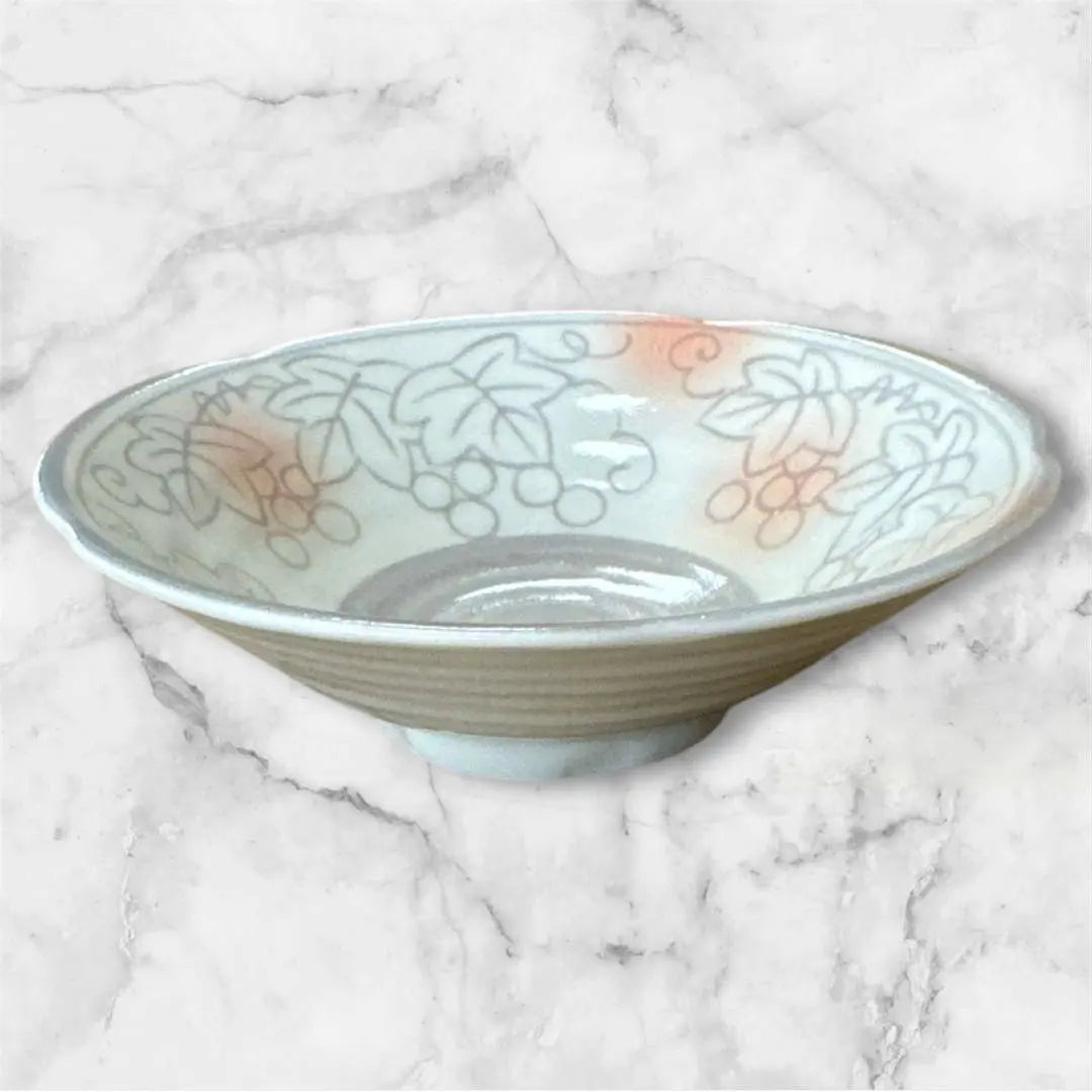 Set of 4 floral shallow plates, diameter 14cm | 花柄の浅い皿 4枚セット　直径14cm