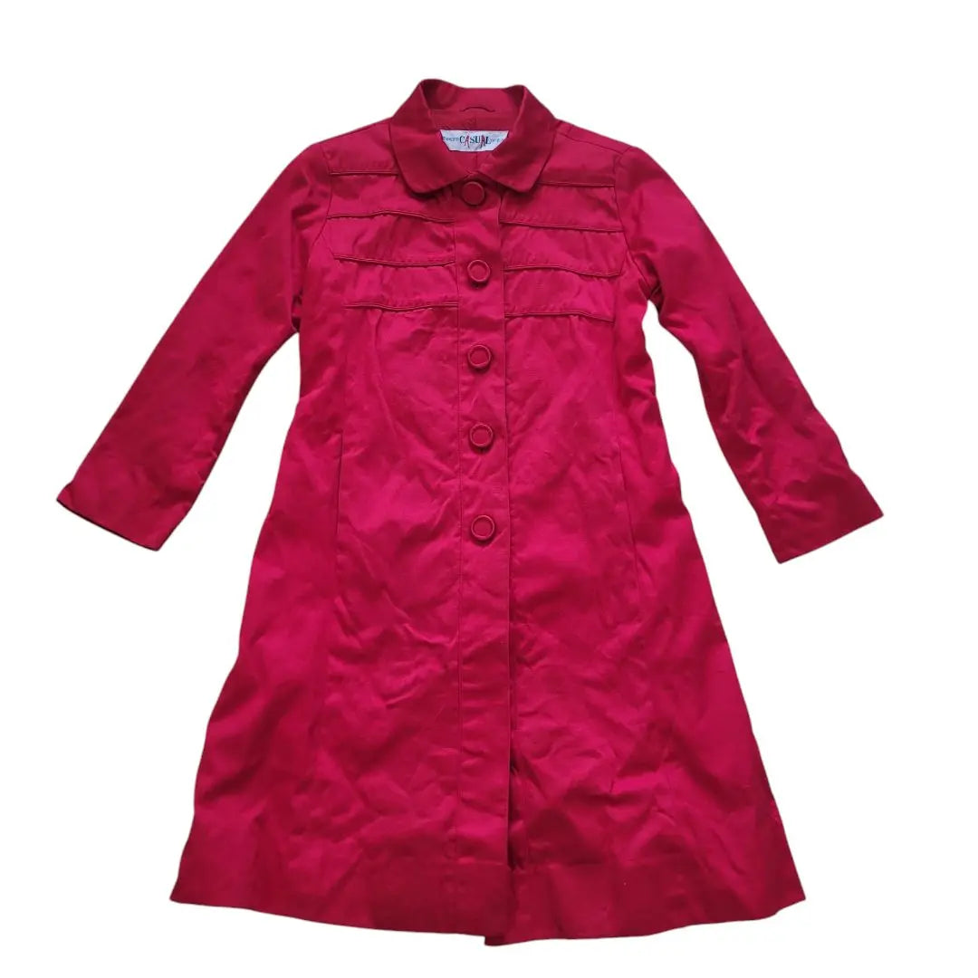 [Rare] TOKYO CASUAL WEAR Women's Trench Coat Red