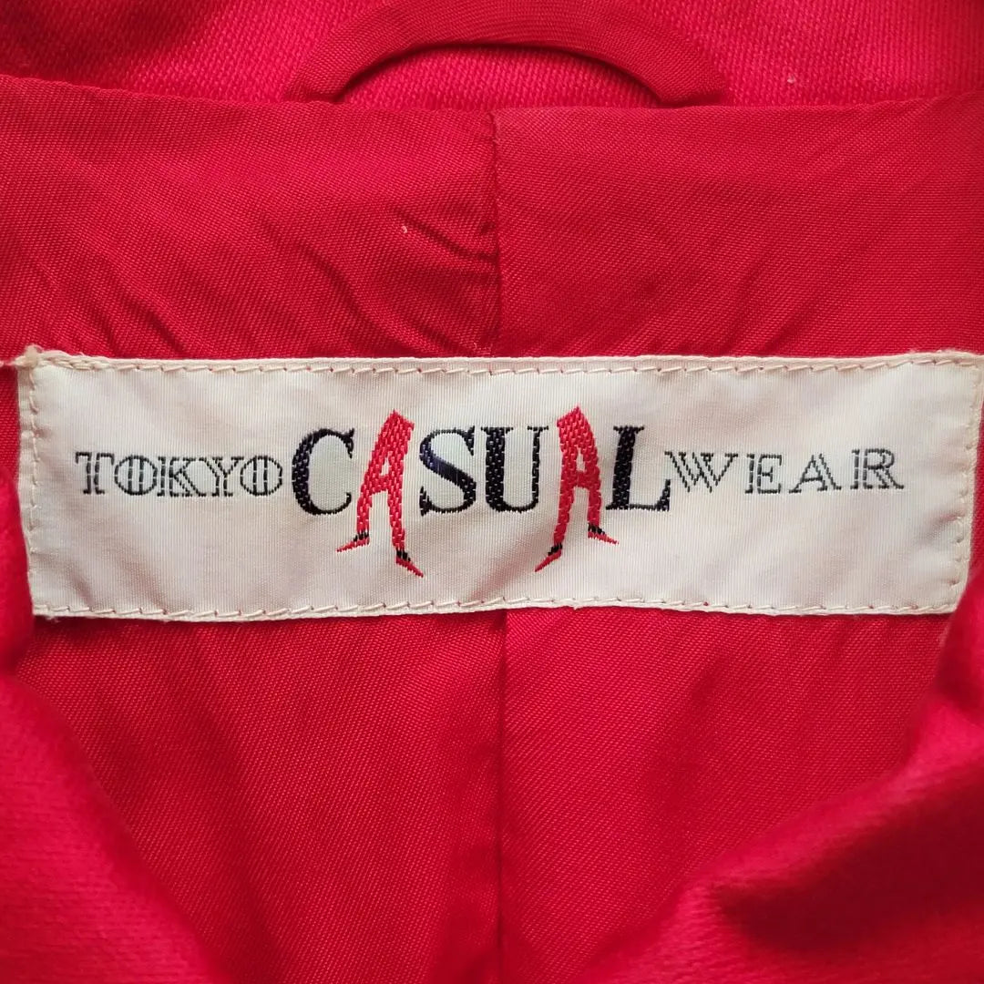 [Rare] TOKYO CASUAL WEAR Women's Trench Coat Red