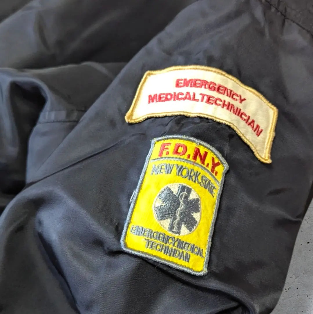 Super Rare FIREZONE New York City Fire Department Jacket Fireman Coat Black