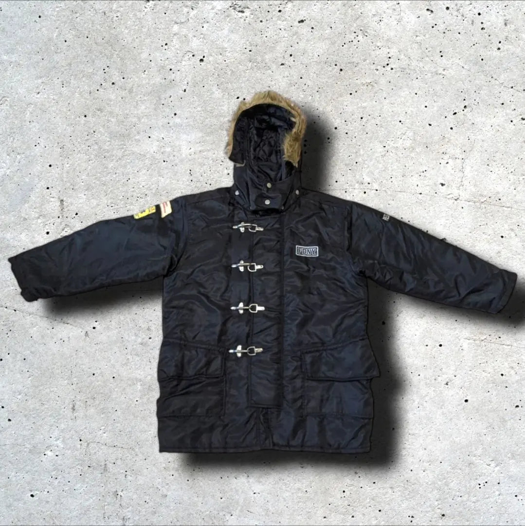 Super Rare FIREZONE New York City Fire Department Jacket Fireman Coat Black