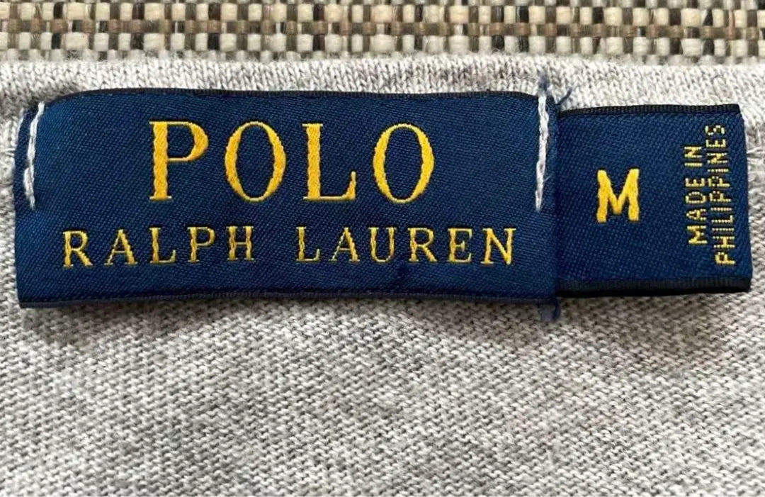 ◆POLO RALPH LAUREN Bicolor long T-shirt, gray x black