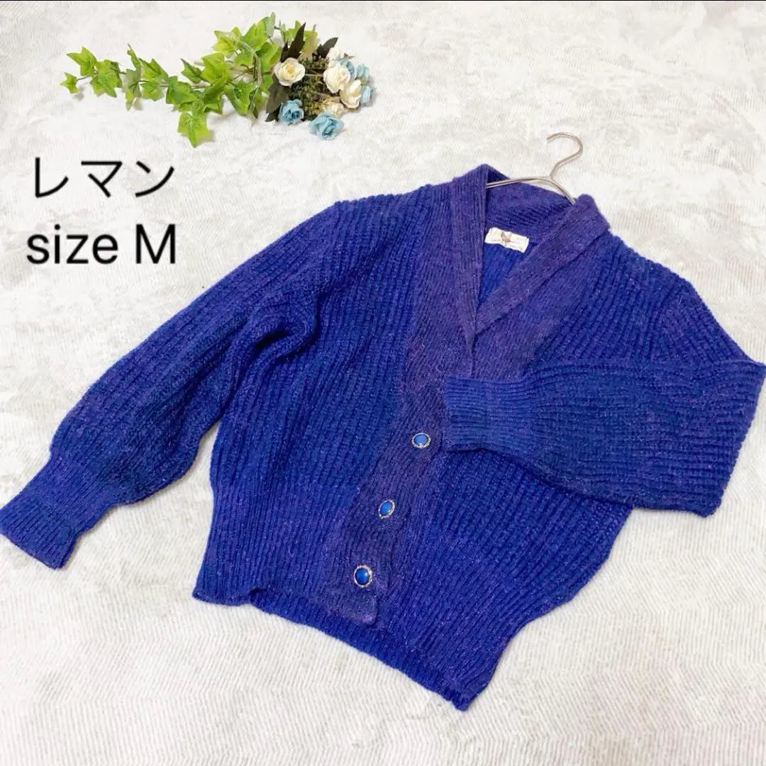 [Leman] Cardigan (M) Blue Women's Mid-length Thick Warm Autumn/Winter