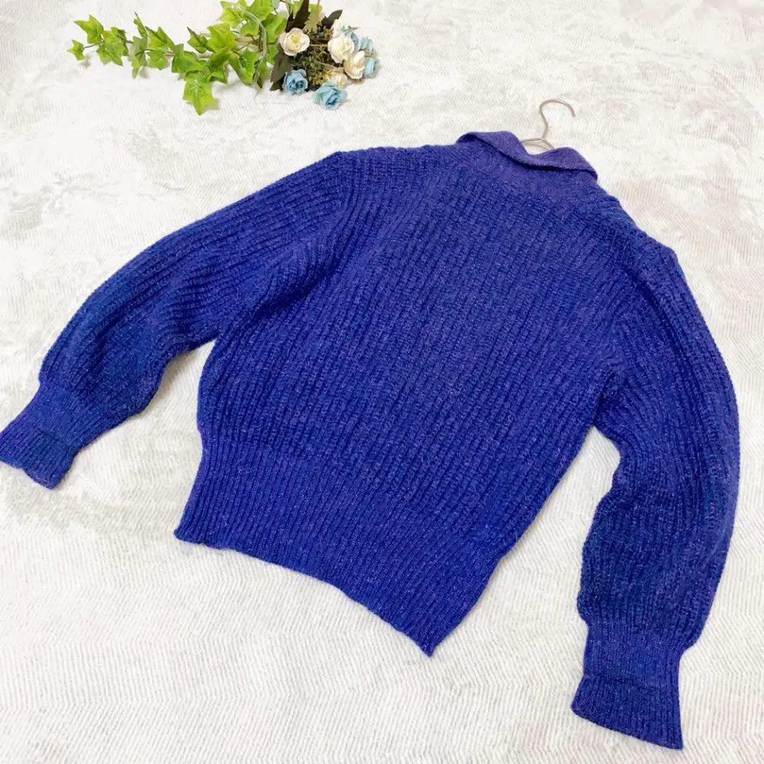 [Leman] Cardigan (M) Blue Women's Mid-length Thick Warm Autumn/Winter