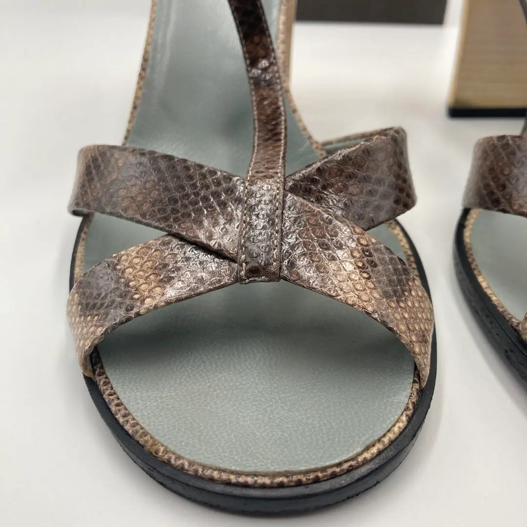 ✨GUCCI✨ Heel Sandals Python Snake Pattern Size 6 + B (23.5cm)