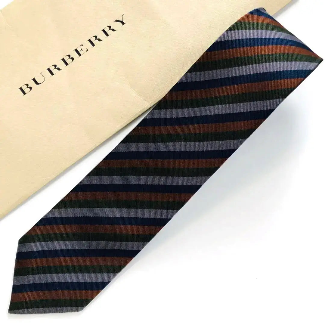 Burberry tie striped pattern gray