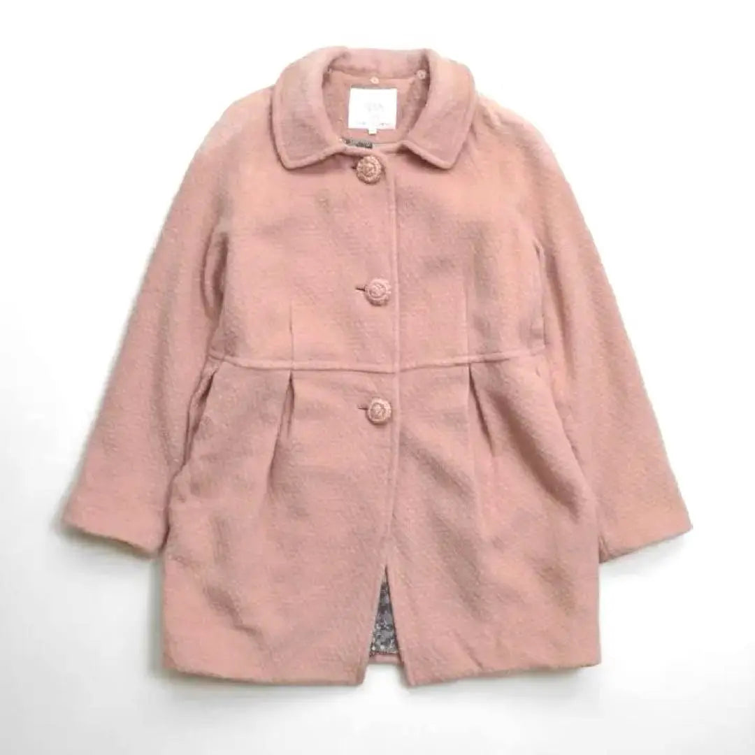 REBECCATAYLOR Rebecca Taylor Wool Blend A-line Half Coat M Pink