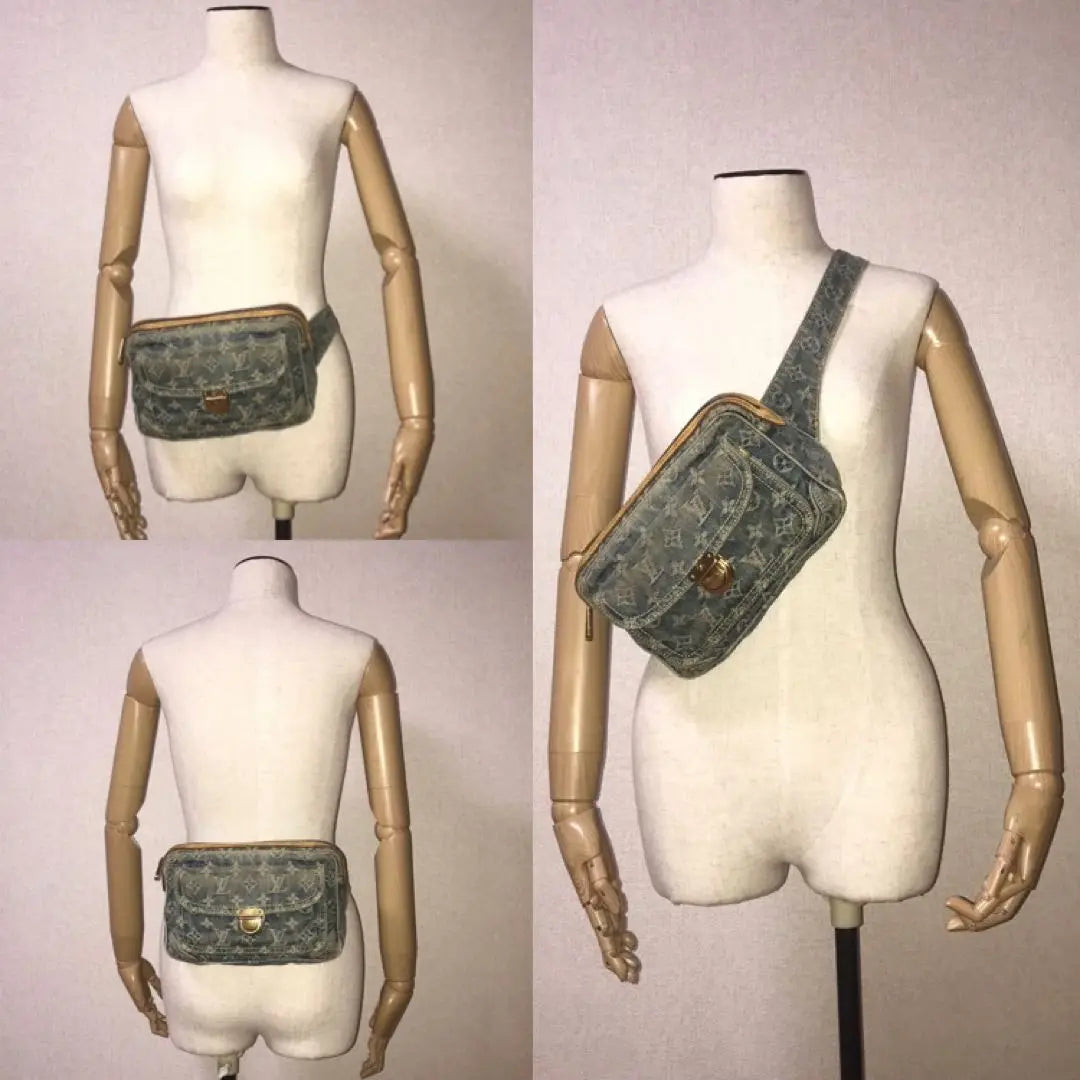 Louis Vuitton Denim Bum Bag Waist Pouch Debag Shoulder Bag