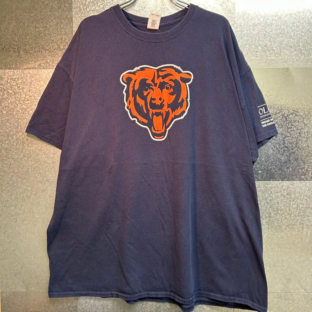 USA used clothes T -shirt 2XL size Gildan navy bear bear | USA古着Tシャツ 2XLサイズ GILDAN ネイビー　熊　クマ