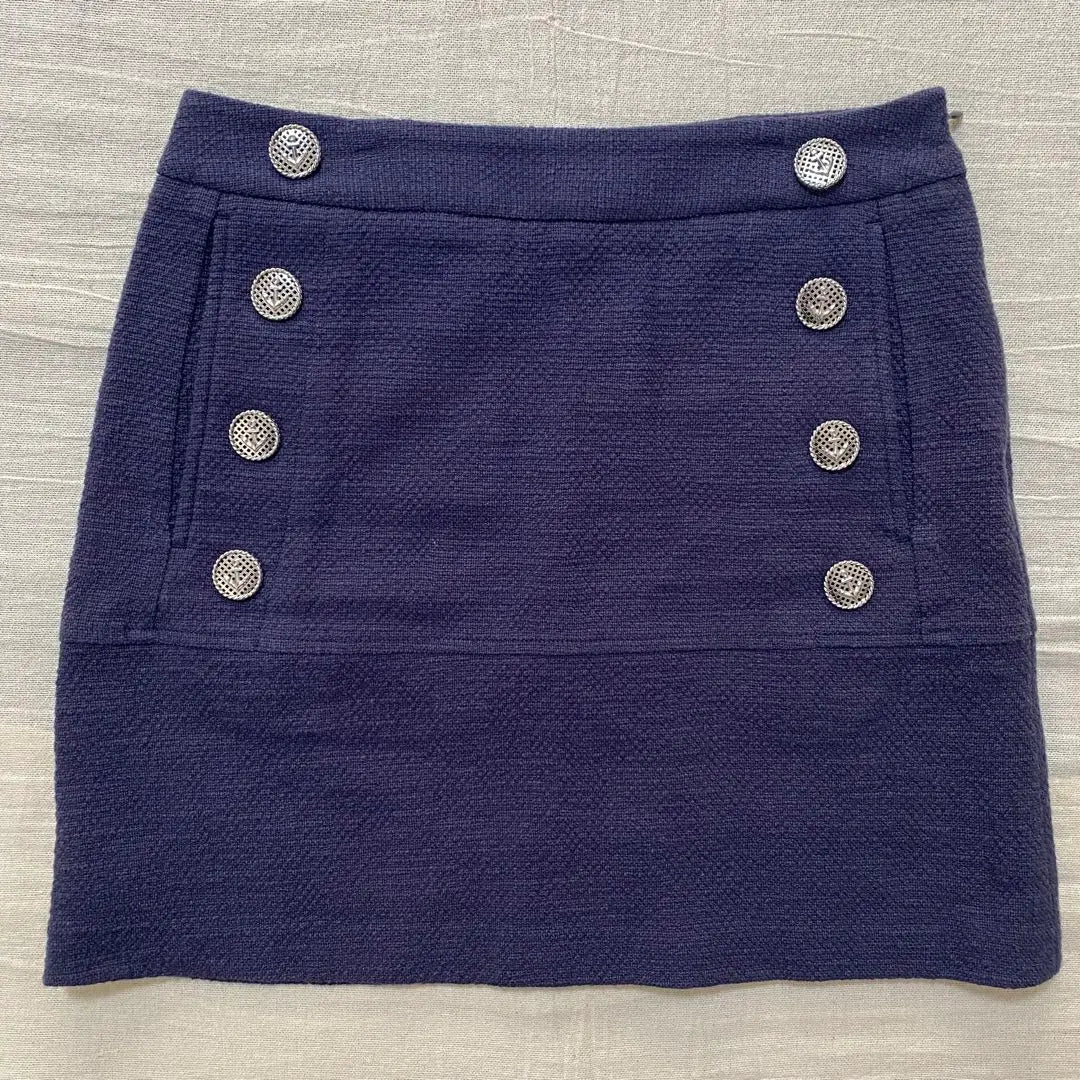 ●Calloway Golf ●Skirt Navy Silver Button Women's S Stretch