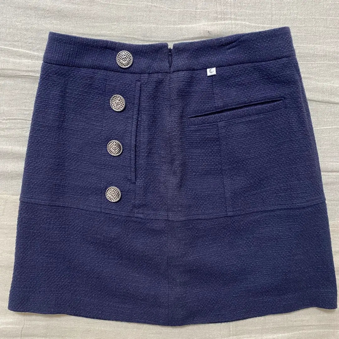 ●Calloway Golf ●Skirt Navy Silver Button Women's S Stretch