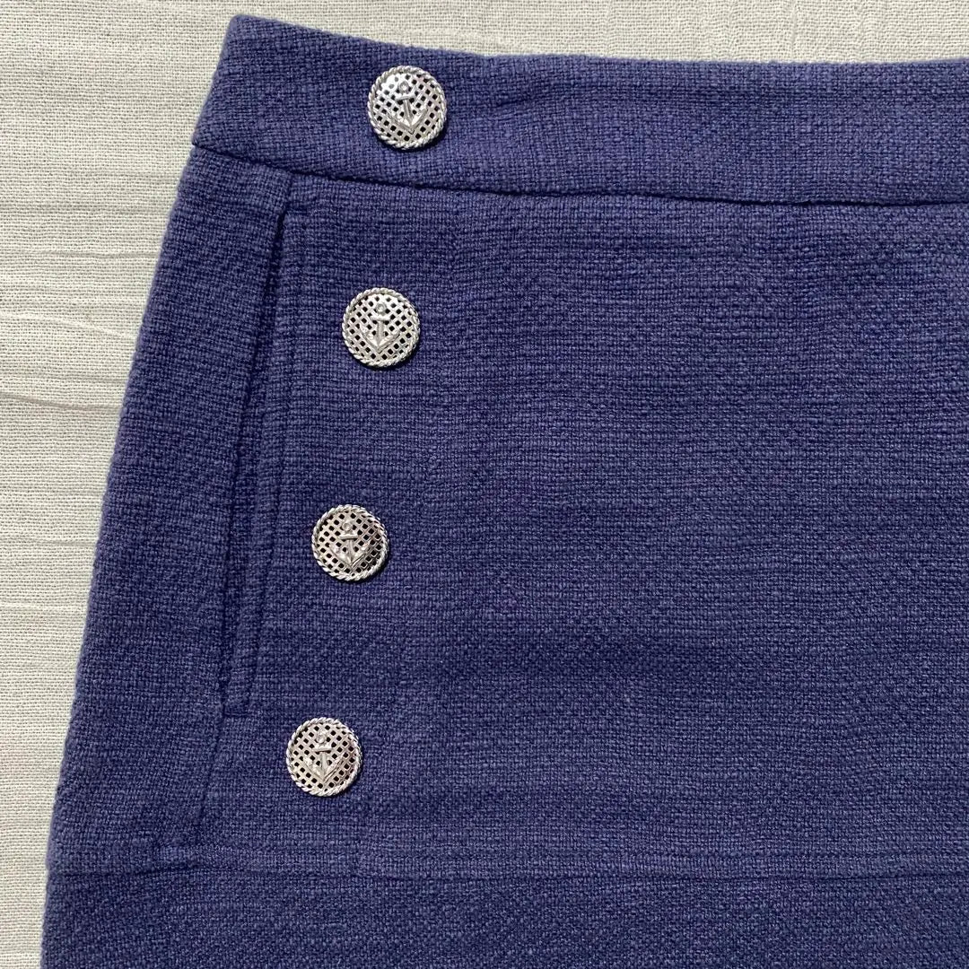 ●Calloway Golf ●Skirt Navy Silver Button Women's S Stretch