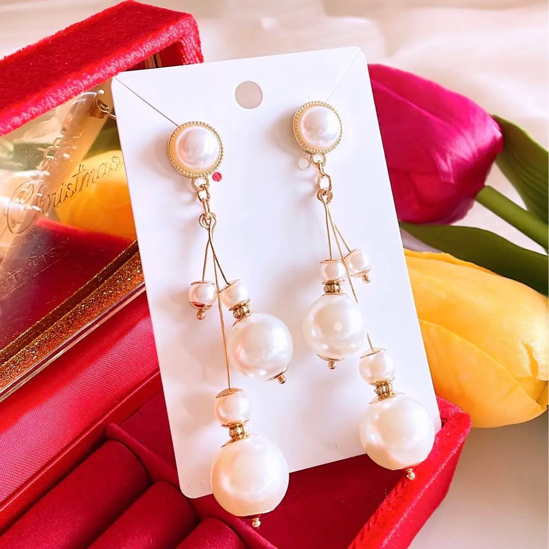 Fashionable, pearl, gorgeous, high-looking, women's handmade earrings