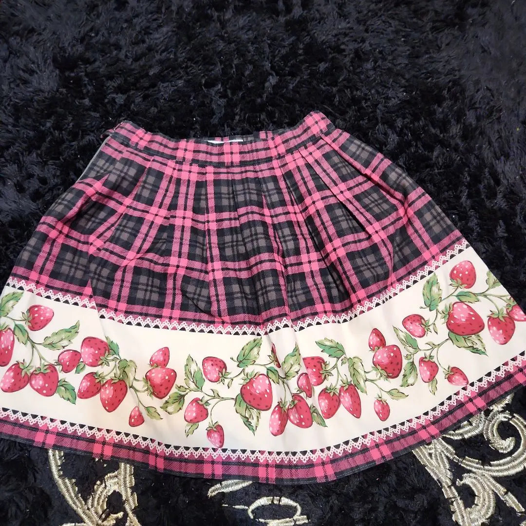 Shirley Temple Strawberry Check Skirt