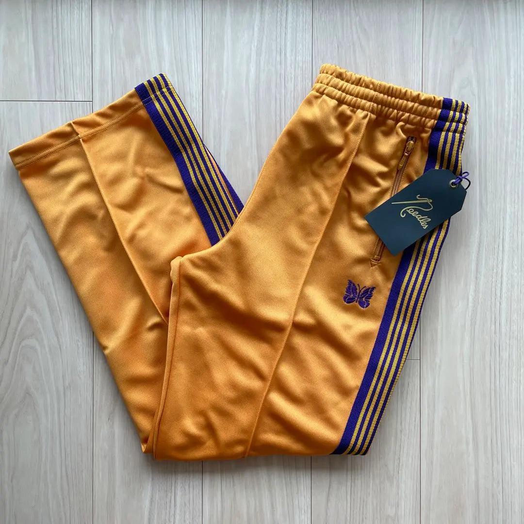 New straight yellow needles track pants