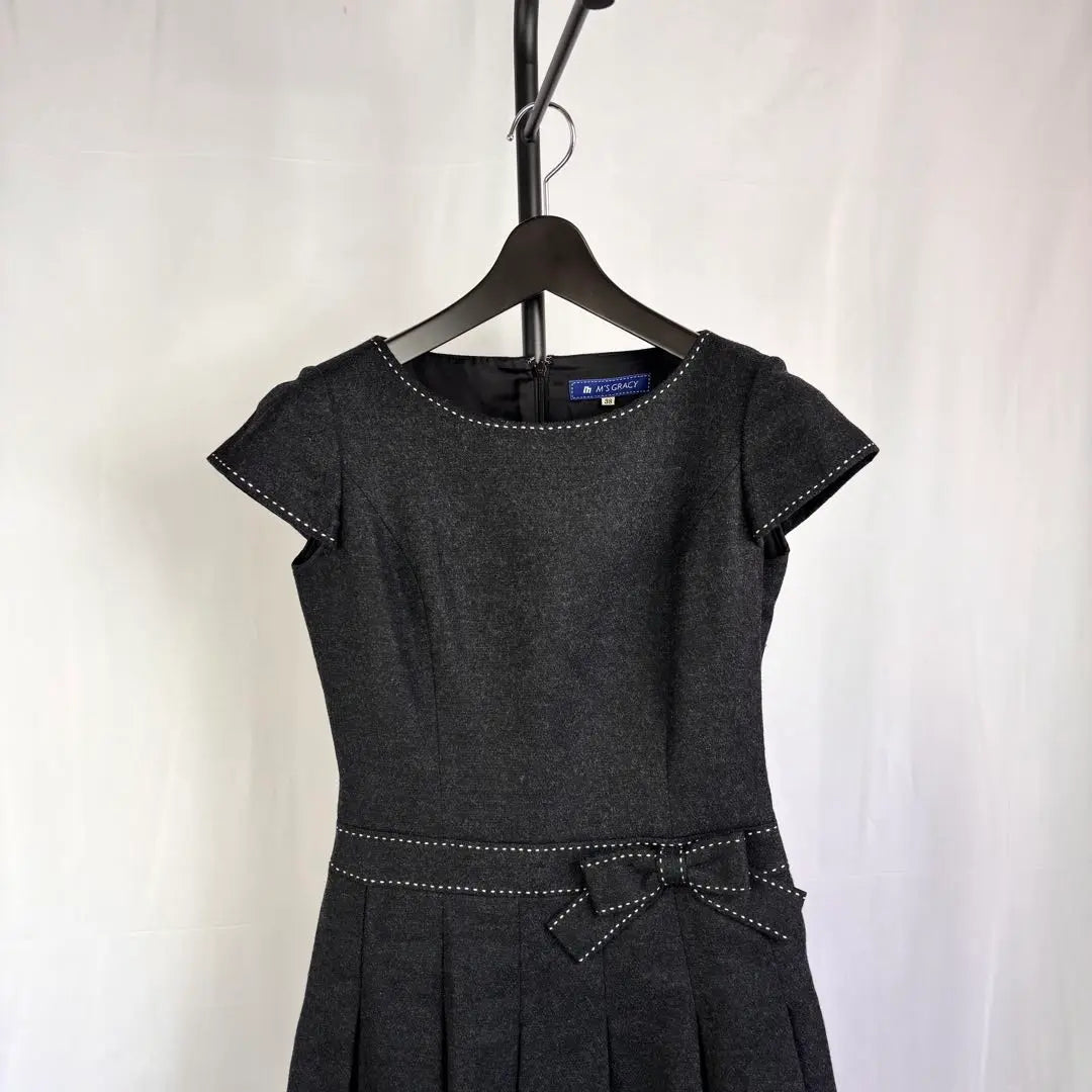 [M'S Gracie] [Cashmere] M'S GRACY dress, short sleeves, made in Japan