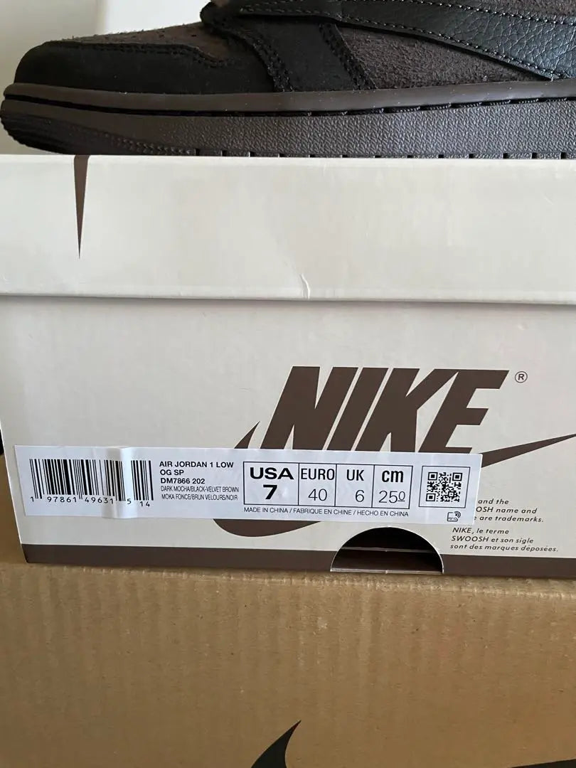 NIKE Air Jordan 1 LOW Travis Scott 25cm Nuevas y sin usar