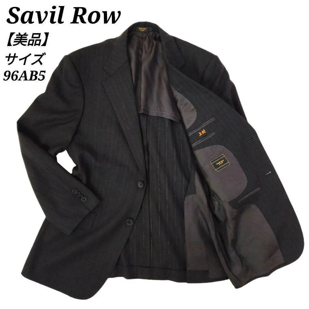 Seville Row, beautiful condition, tailored jacket, single, striped, backless, black