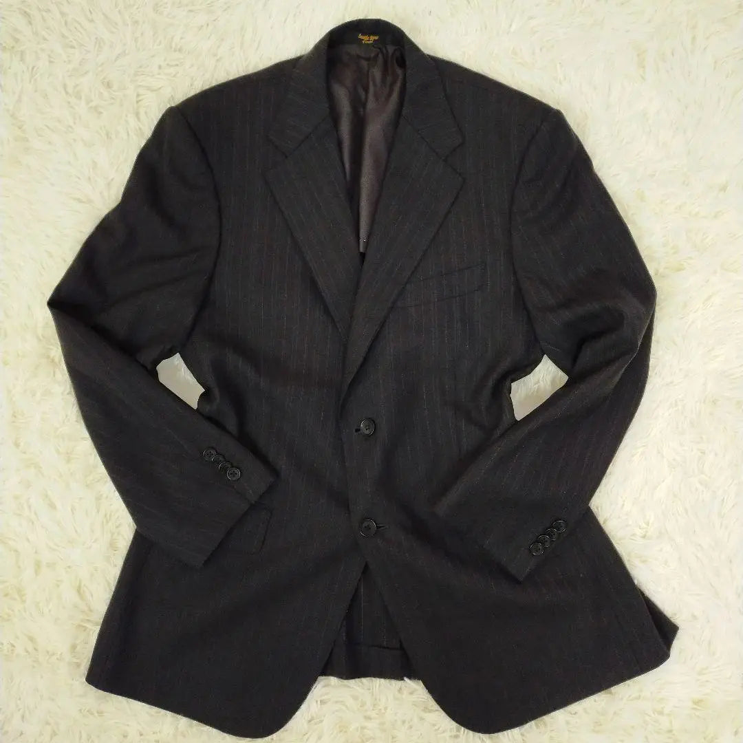 Seville Row, beautiful condition, tailored jacket, single, striped, backless, black