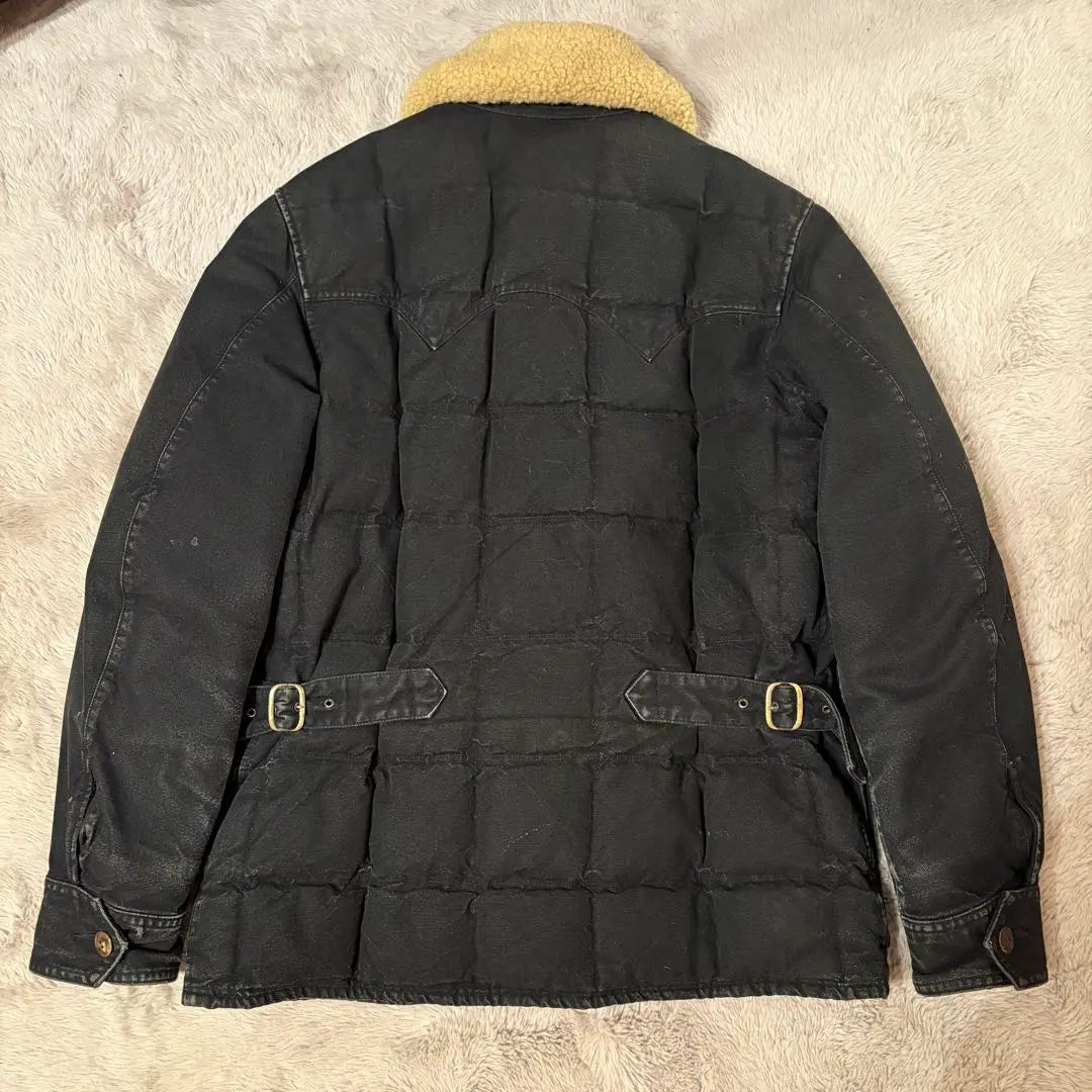 [Super Rare] RRL Double RL Boa Collar Black Down Jacket