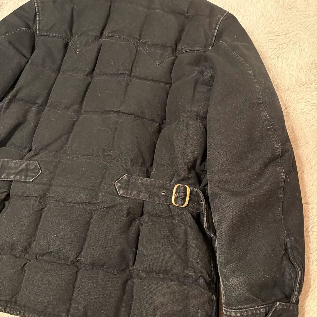 [Super Rare] RRL Double RL Boa Collar Black Down Jacket