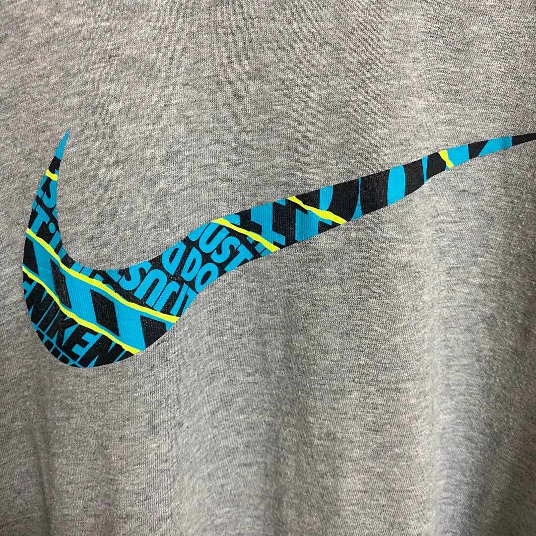 [D26] Nike Nike Big Design Print Logo TEE Gray