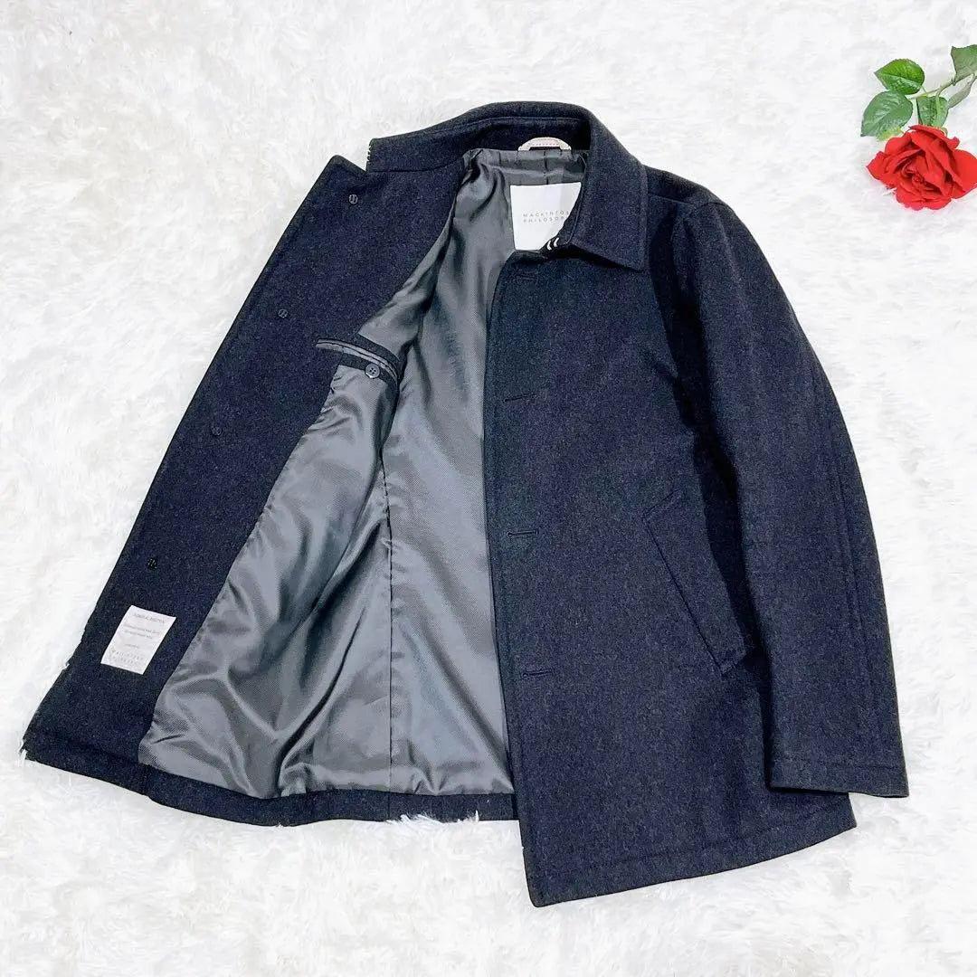 Unused and beautiful condition ✨ Macintosh Peacoat Wool 38 Dark Gray