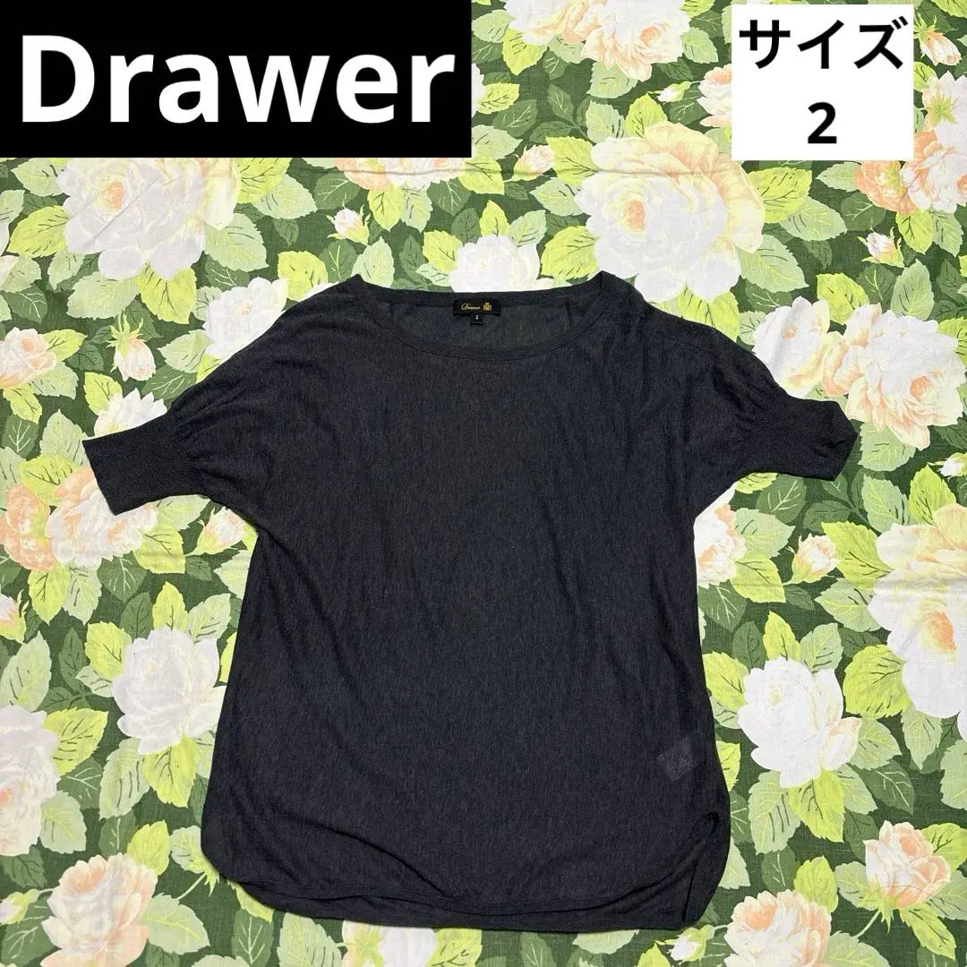 [Price reduction OK] Drawer Short-sleeved top, dark gray, size 2