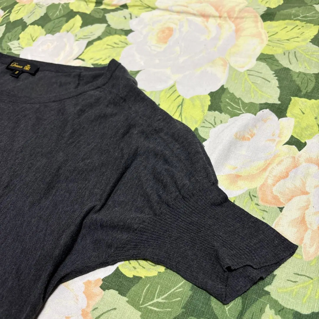 [Price reduction OK] Drawer Short-sleeved top, dark gray, size 2