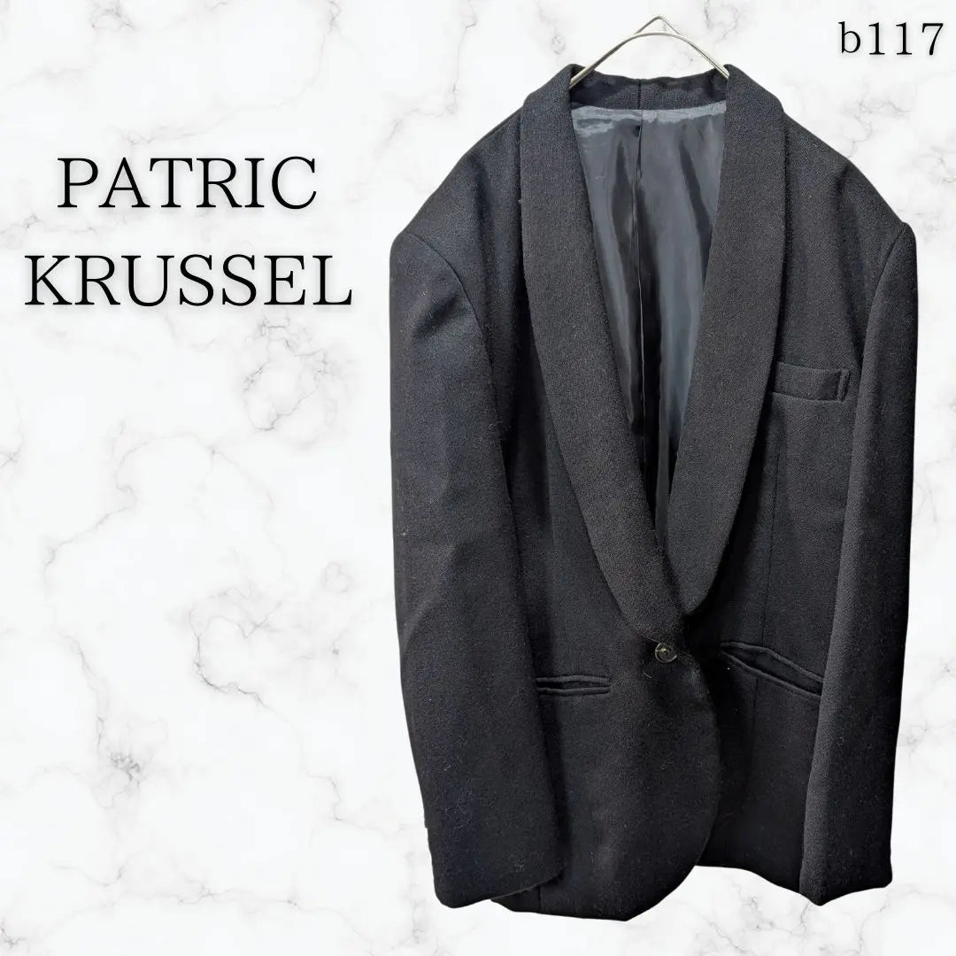 Patrick Russell Suit No Collar Jacket Men's Black O Ceremony