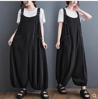 Large size for women, spring and summer, overalls, pants, overalls