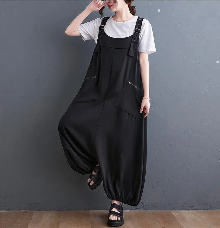 Large size for women, spring and summer, overalls, pants, overalls