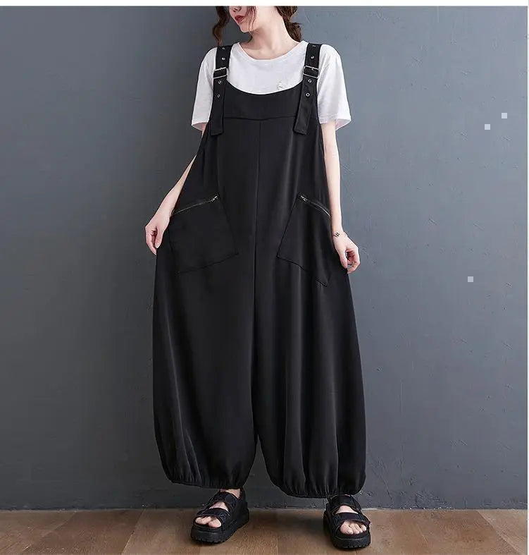 Large size for women, spring and summer, overalls, pants, overalls