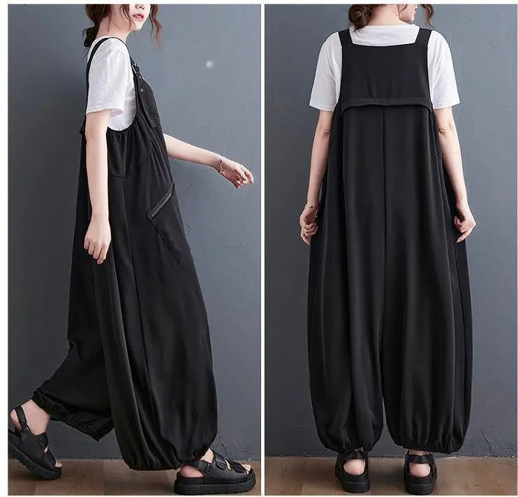 Large size for women, spring and summer, overalls, pants, overalls