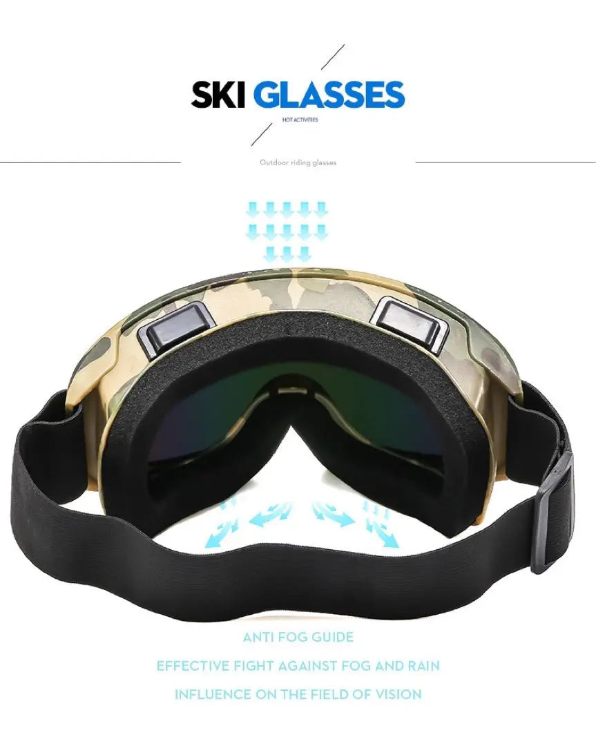 Gafas de esquí y snowboard/UV400 con bolsa de almacenamiento/espejo antivaho compatible con gafas