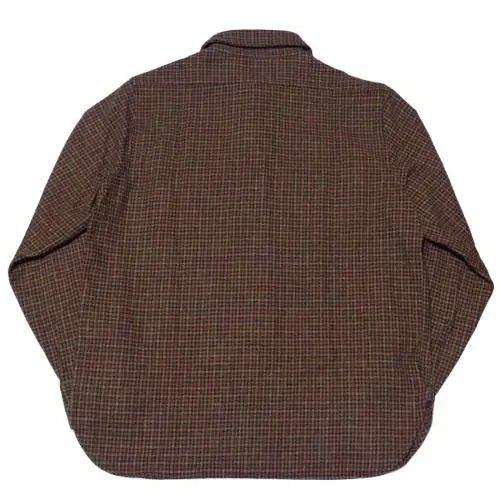 OLD CROW Wool Alpaca Check Shirt Orange XL Tag included | 極美 OLD CROW ウール アルパカ チェックシャツ オレンジXL タグ付属