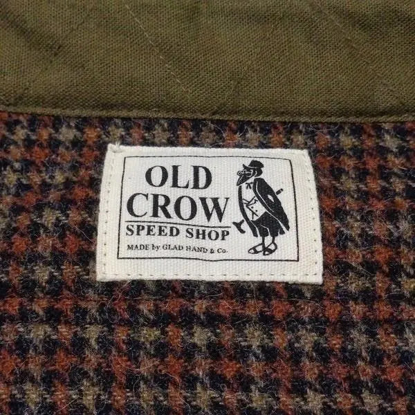 OLD CROW Camisa De Lana A Cuadros De Alpaca Naranja XL Etiqueta incluida | 極美 OLD CROW ウール アルパカ チェックシャツ オレンジXL タグ付属