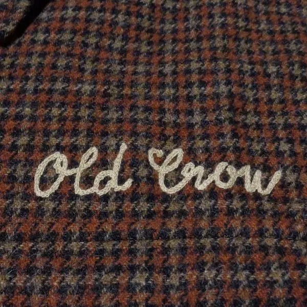 OLD CROW Wool Alpaca Check Shirt Orange XL Tag included | 極美 OLD CROW ウール アルパカ チェックシャツ オレンジXL タグ付属