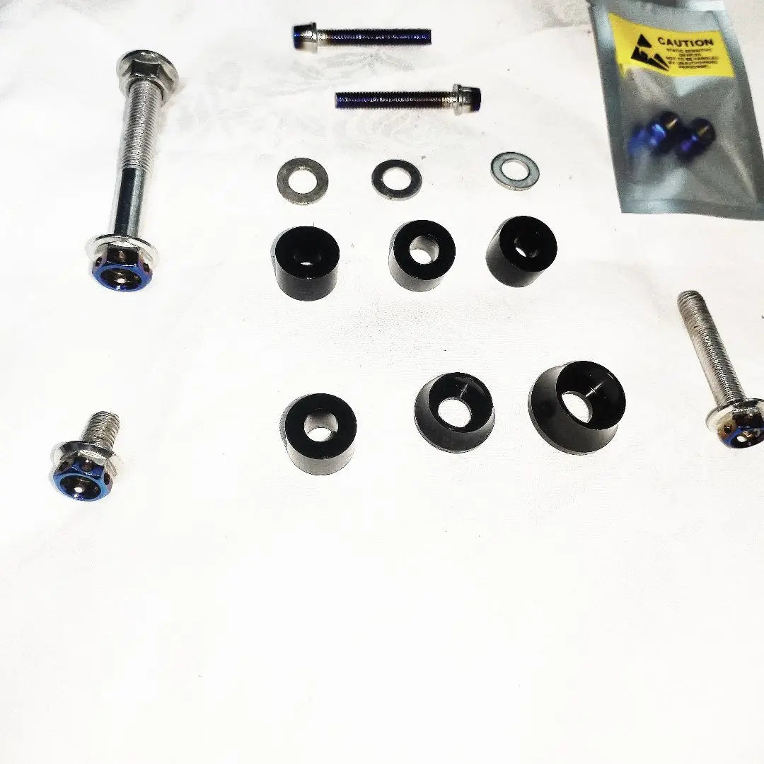 Shipping included Motorcycle Motorcycle Titanium-style Hardening Bolt Blue-treated Bolt Nut