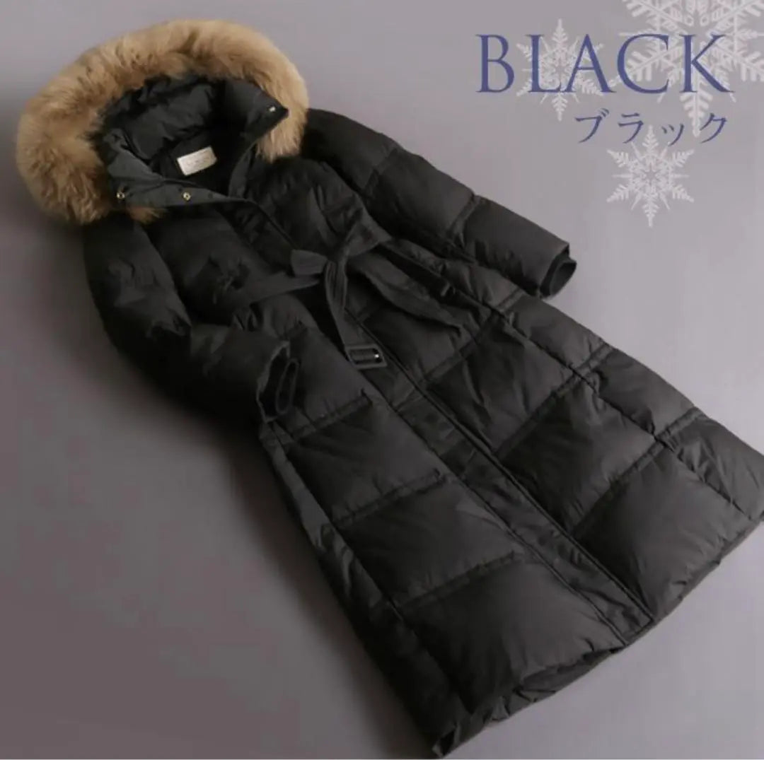 [New] Down long coat black black | 【新品】ダウン ロング コート ブラック 黒