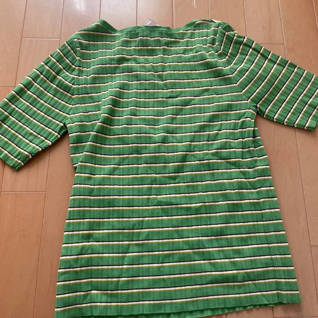 [New] Grove Green Stripe Short Sleeve T-shirt L size