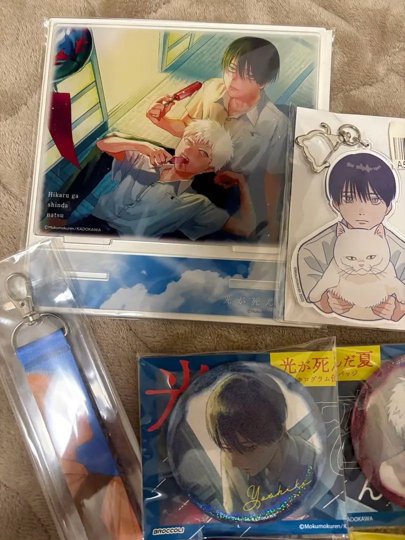 Mokumoku Ren Light Dead Summer Can Badge Acrylic Stand Yoshiki Limited Point | モクモクれん　光が死んだ夏　缶バッジ　アクリルスタンド　よしき　限定　ポイント