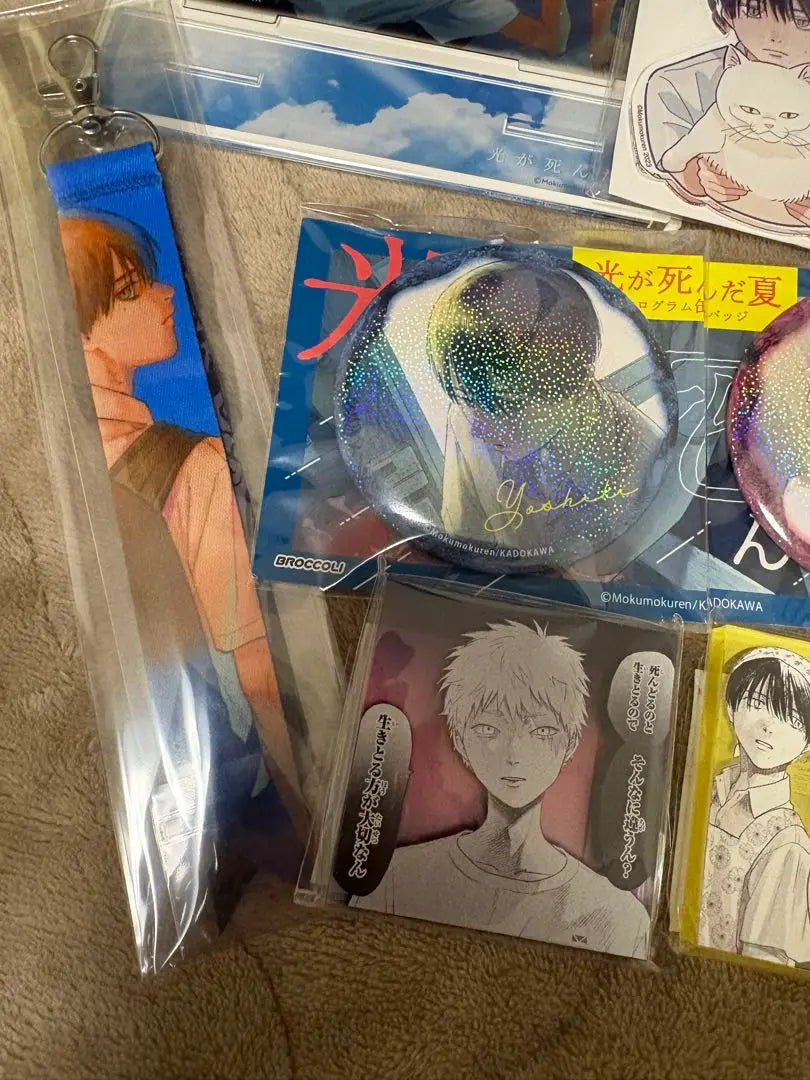 Mokumoku Ren Light Dead Summer Can Badge Acrylic Stand Yoshiki Limited Point | モクモクれん　光が死んだ夏　缶バッジ　アクリルスタンド　よしき　限定　ポイント