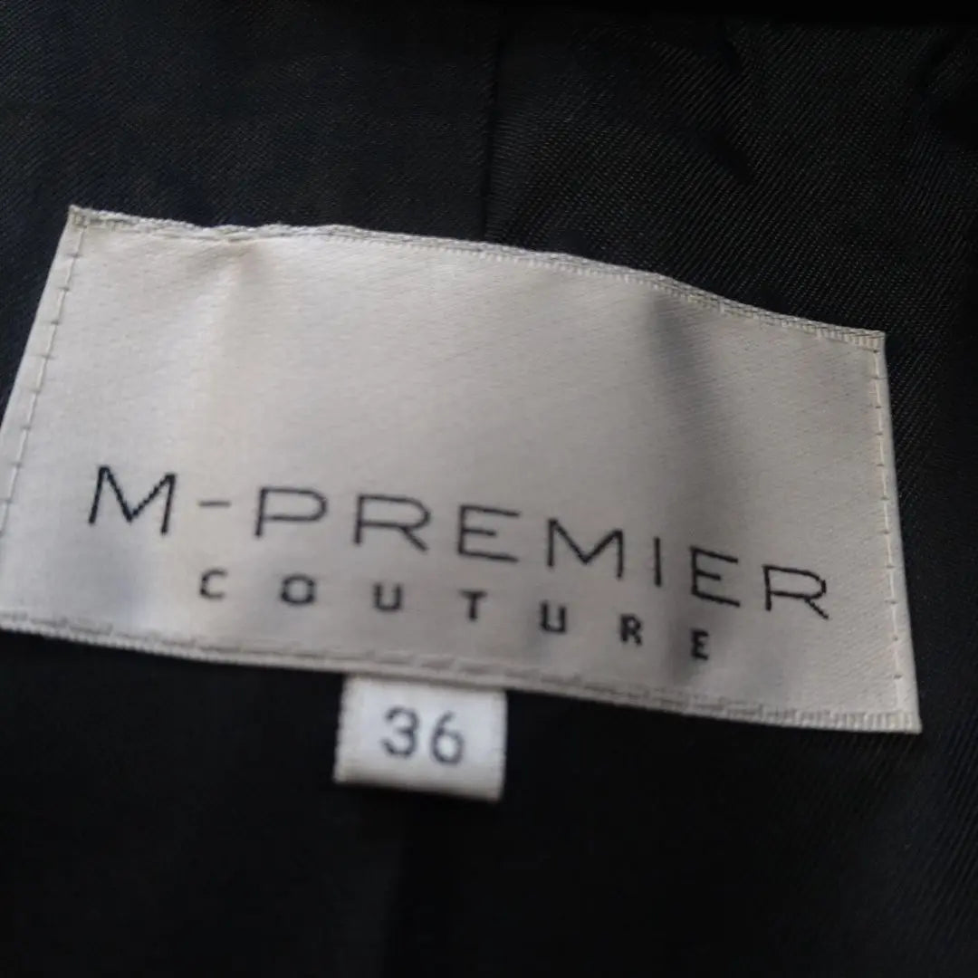 M-PREMIER Long coat Belt Actress collar A-line