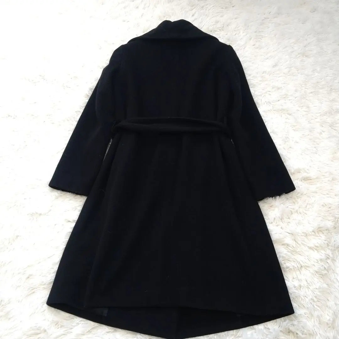 M-PREMIER Long coat Belt Actress collar A-line