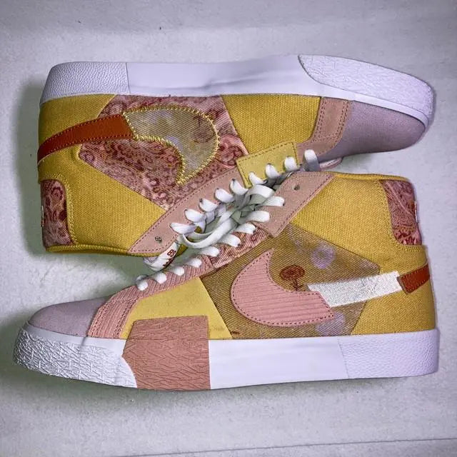 SB Zoom Blazer MID Pink Brown White 28cm Boxed